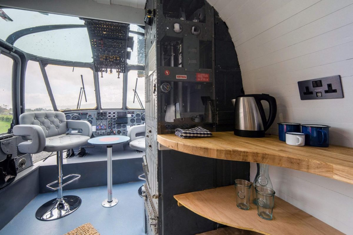 sea king helicopter glamping scotland